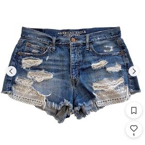 American Eagle Outfitters Vintage High Rise Distressed Festival Shorts Size 2